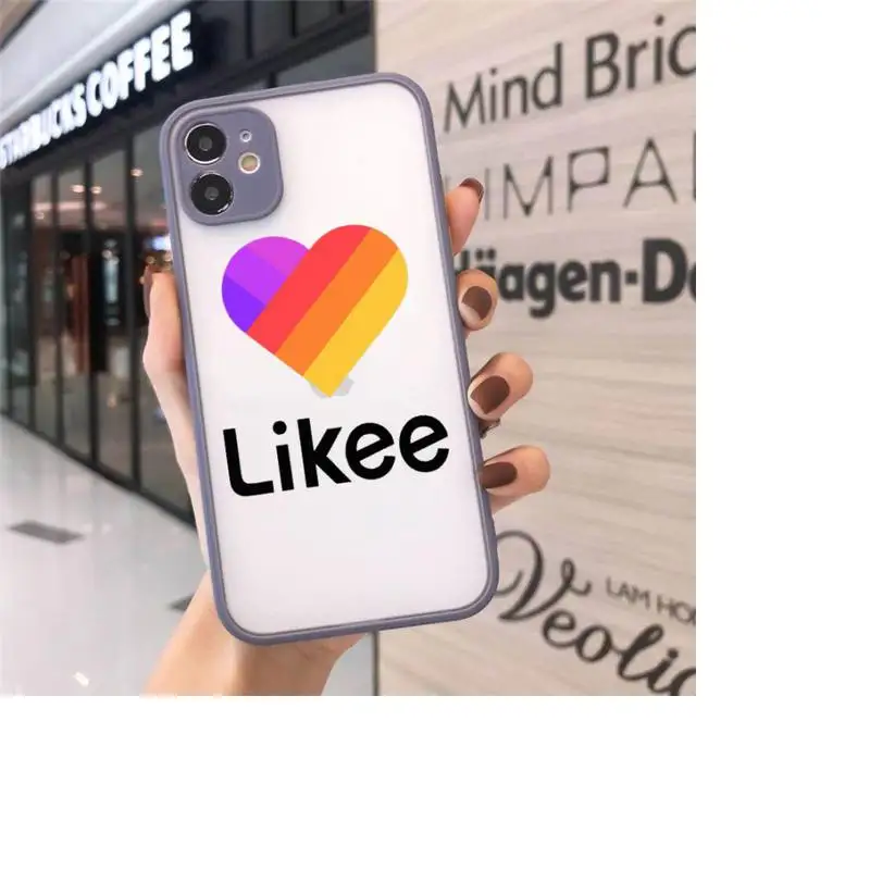

likee-2 Phone Case matte transparent For gray iPhone 7 8 x xs xr 11 12 pro plus max mini Funda Clear