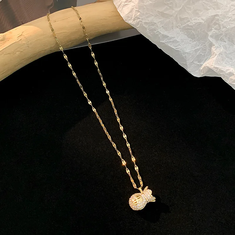 Ювелирные изделия в стиле хип-хоп Золотой доллар сумка из нержавеющей стали с