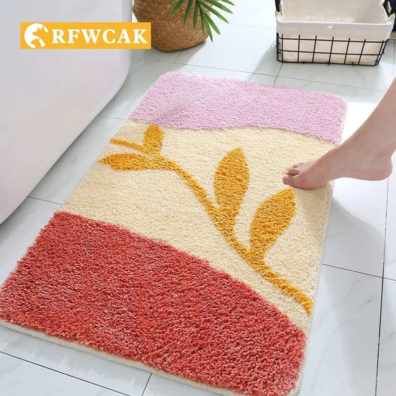 

Modern Minimalist Bathroom Toilet Water Absorption Door Mat Bathroom Kitchen Corridor Porch No Sand Mat Hand Wash Tatami Carpet