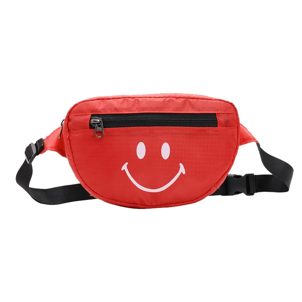 Детская нагрудная сумка-мессенджер с принтом смайлика для девочек | Багаж и сумки