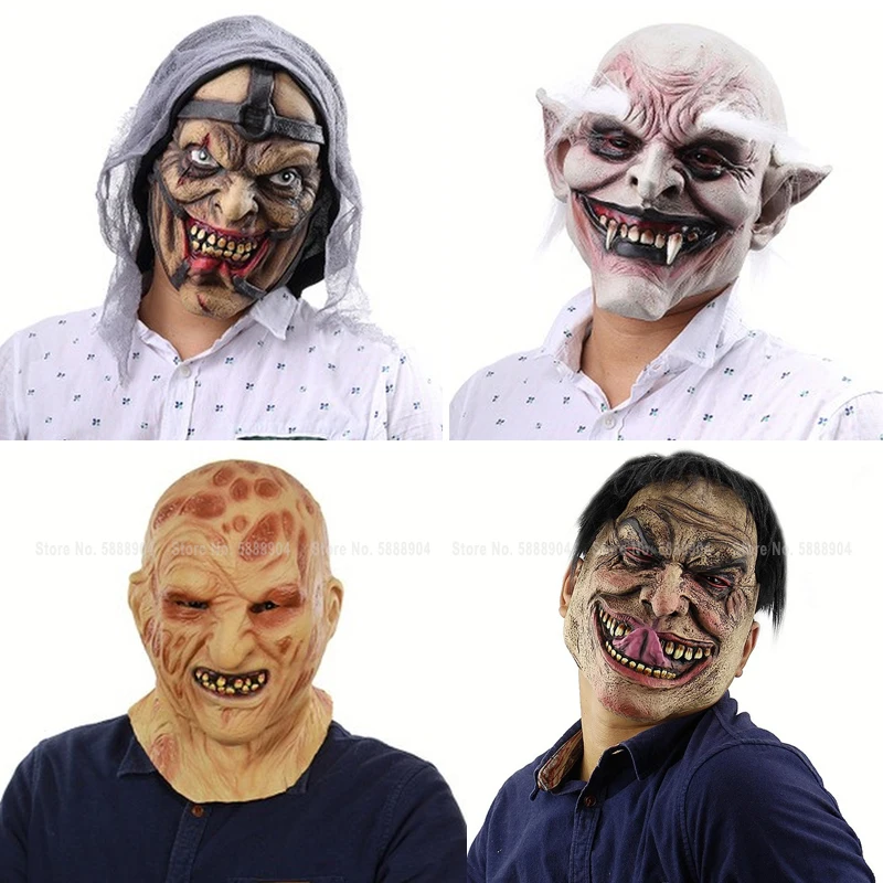 Забавная маска для Хэллоуина ужас дьявол демон вампир страшная волшебник