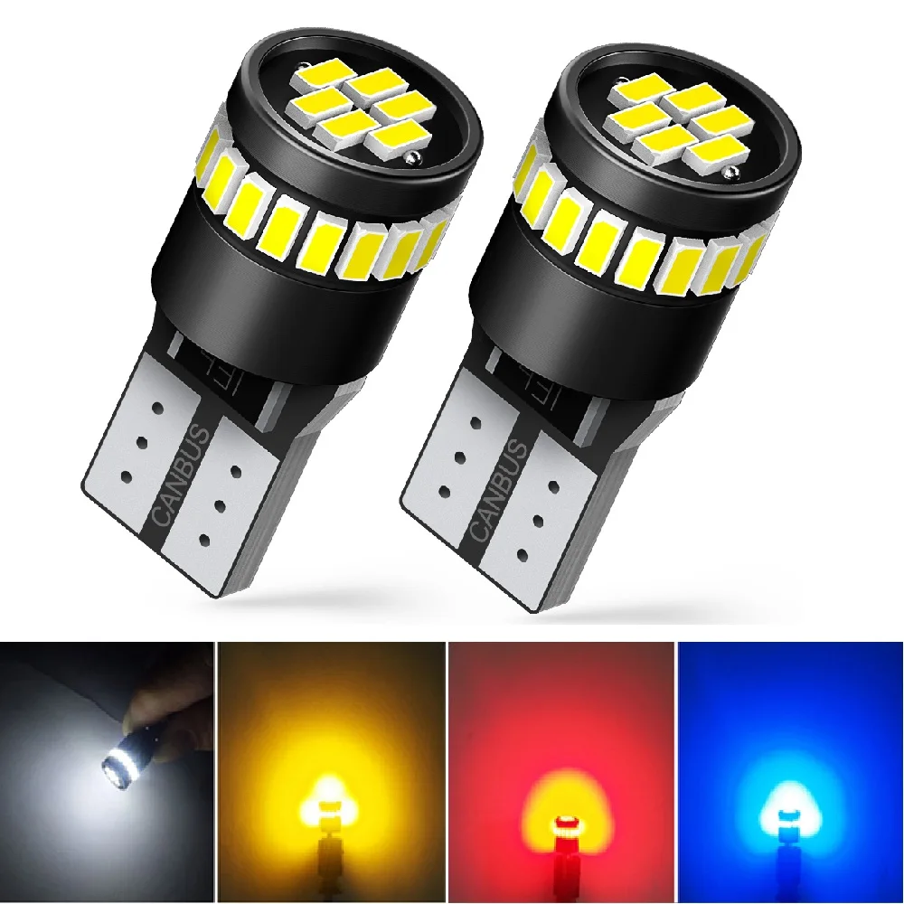 2x W5W T10 Светодиодный лампочки Canbus Error Free 3014 SMD для очистки автомобиля Автомобильные