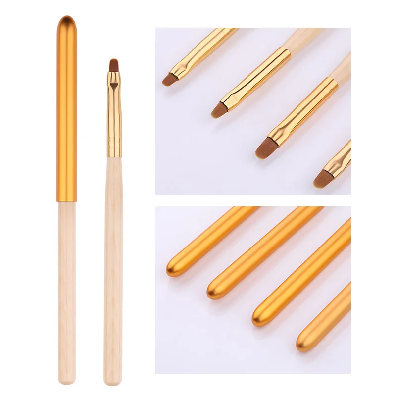 1 шт. акриловая УФ Гелевая Кисть для рисования цветов с плоской головкой круглая