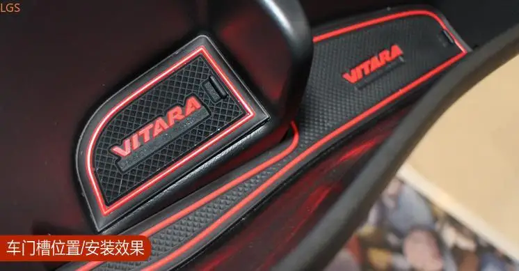 

For Suzuki vitara 2016-2018 Door Slot Mat Water coaster Armrest box storage slot mat decoration protection car accessories