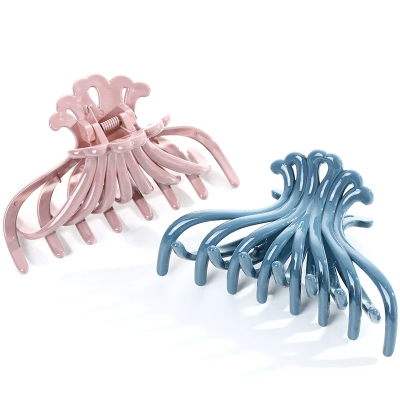 Женский большой зажим для волос краб пластиковые заколки простые ванны