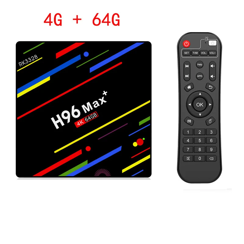 H96 MAX Plus Smart tv Box Android 9,0 4 Гб 64 Гб Rockchip RK3328 H.265 4K Youtube Netflix Google Play медиаплеер PK X96 MAX - Цвет: 4G 64G Normal remote