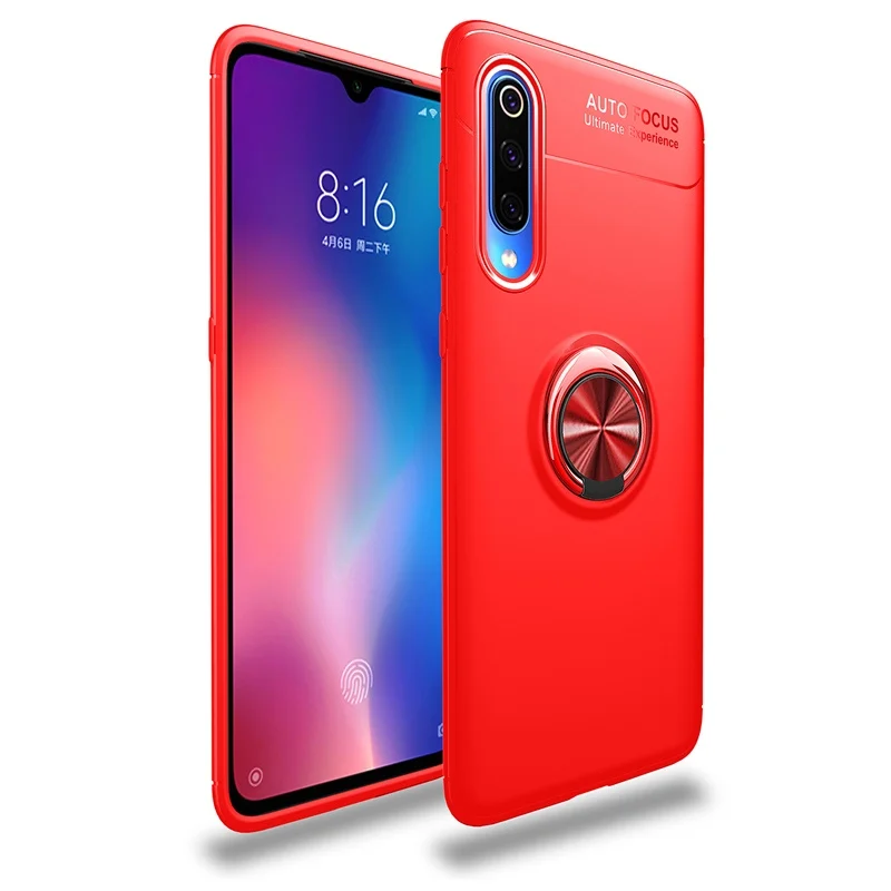 Red ДЛЯ VIVO V17 Neo чехол с металлическим кольцом на палец Матовый Мягкий ТПУ силиконовый чехол на заднюю панель для VIVO Y7s S1 индийская версия IQOO Neo чехол для телефона - Цвет: Red