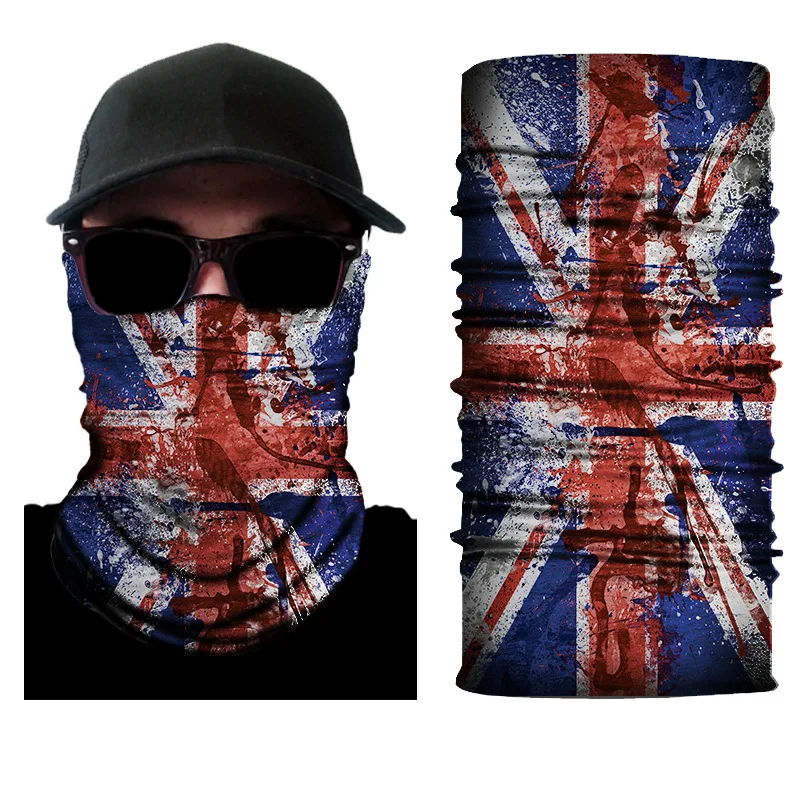 3D маска с флагом модная дышащая защита из микрофибры головные уборы хиджаб
