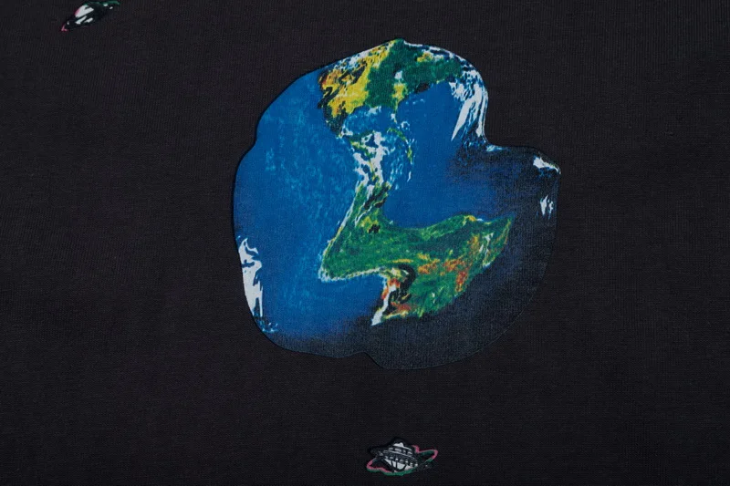 

Ader T-shirt Men Women Korea Fashion Earth Letter Print Round Collar Loose Cotton T-shirt Fashion Trend Brand Casual T-shirt