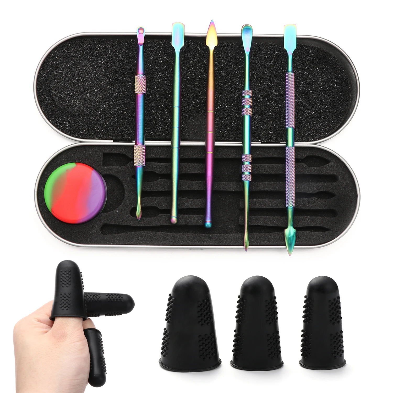 10 шт./компл. Серебристая/Радужная ложка из нержавеющей стали инструмент для