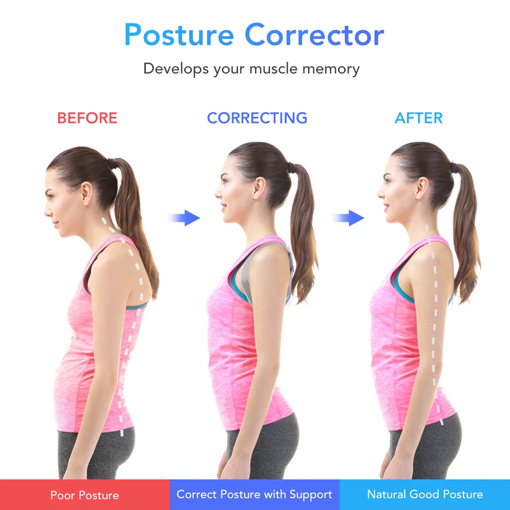 Регулируемый Интеллектуальный Корректор осанки умный верхняя часть спины