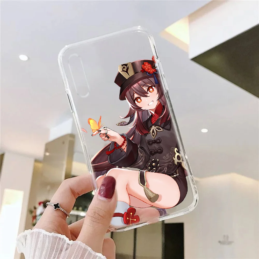 Чехол Hu Tao Genshin для телефона Samsung Galaxy A 3 5 7 8 10 20 21 30 40 50 51 70 71 E S 2016 2018 4G Прозрачный