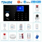 Система сигнализации TOWODE с Wi-FiGSM4G, комплект сделай сам для умного дома, работает с приложением Alexa Tuya и дистанционным управлением, беспроводное противоугонное устройство безопасности