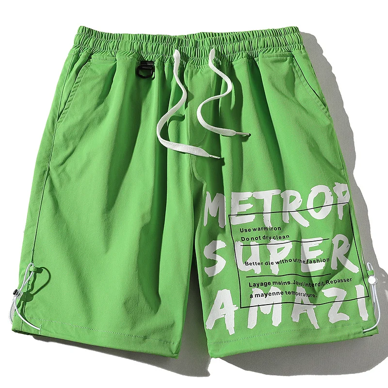 

Fashion Hip Hop Men Short Bermuda Beach Short Mens Cargo Shorts 2021 Summer Side Pockets Streetwear Loose Casual Short Pants