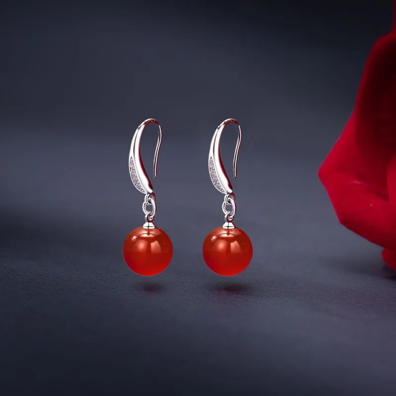 Женские серьги-подвески из натурального зеленого нефрита Амулет 925 серебра