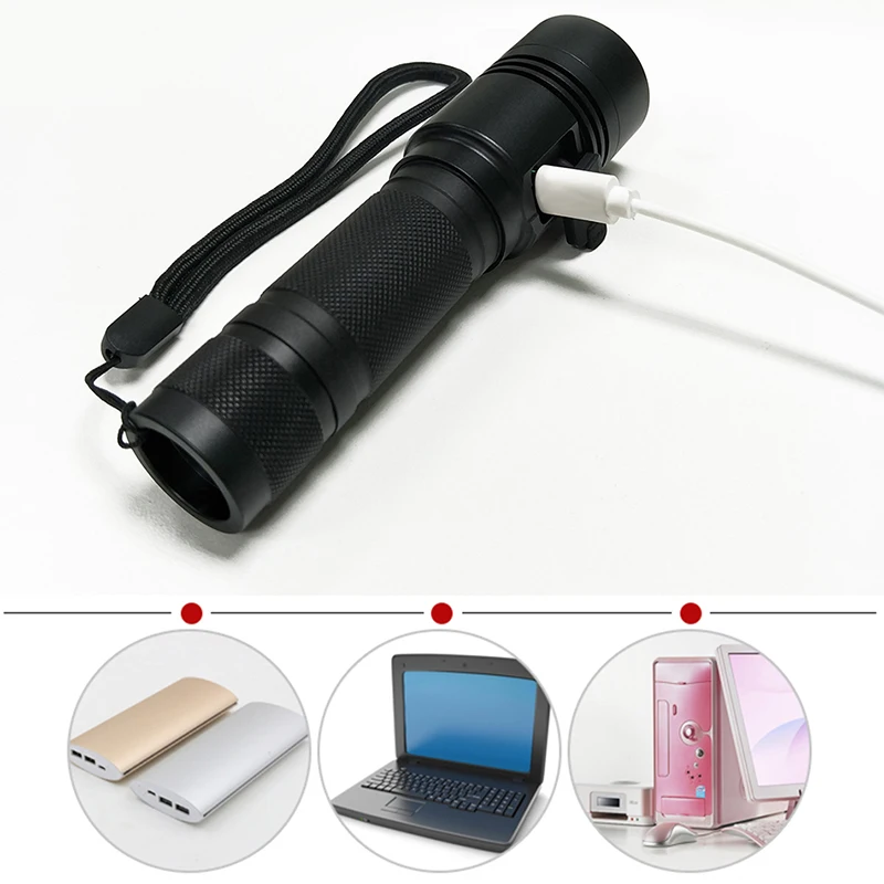 Фонарь на 18650 батарее с XM L2 T6 светодиодом, мини-USB-фонарик высокого качества, водонепроницаемый для кемпинга, фонарик вспышки zaklamp.