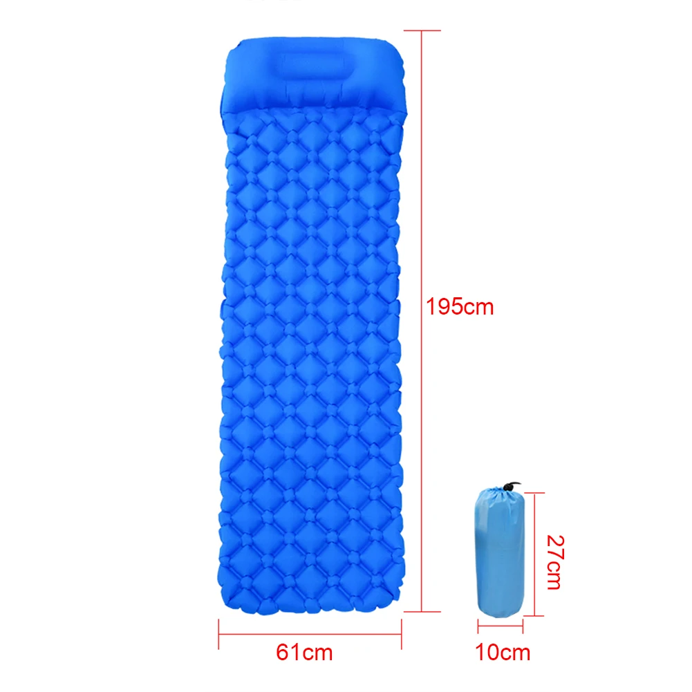 

Inflatable Mattress Ultralight Sleeping Pad Camping Hiking Mat Air Mattress Folding Bed Travel Sleeping Mat with Storage Bag