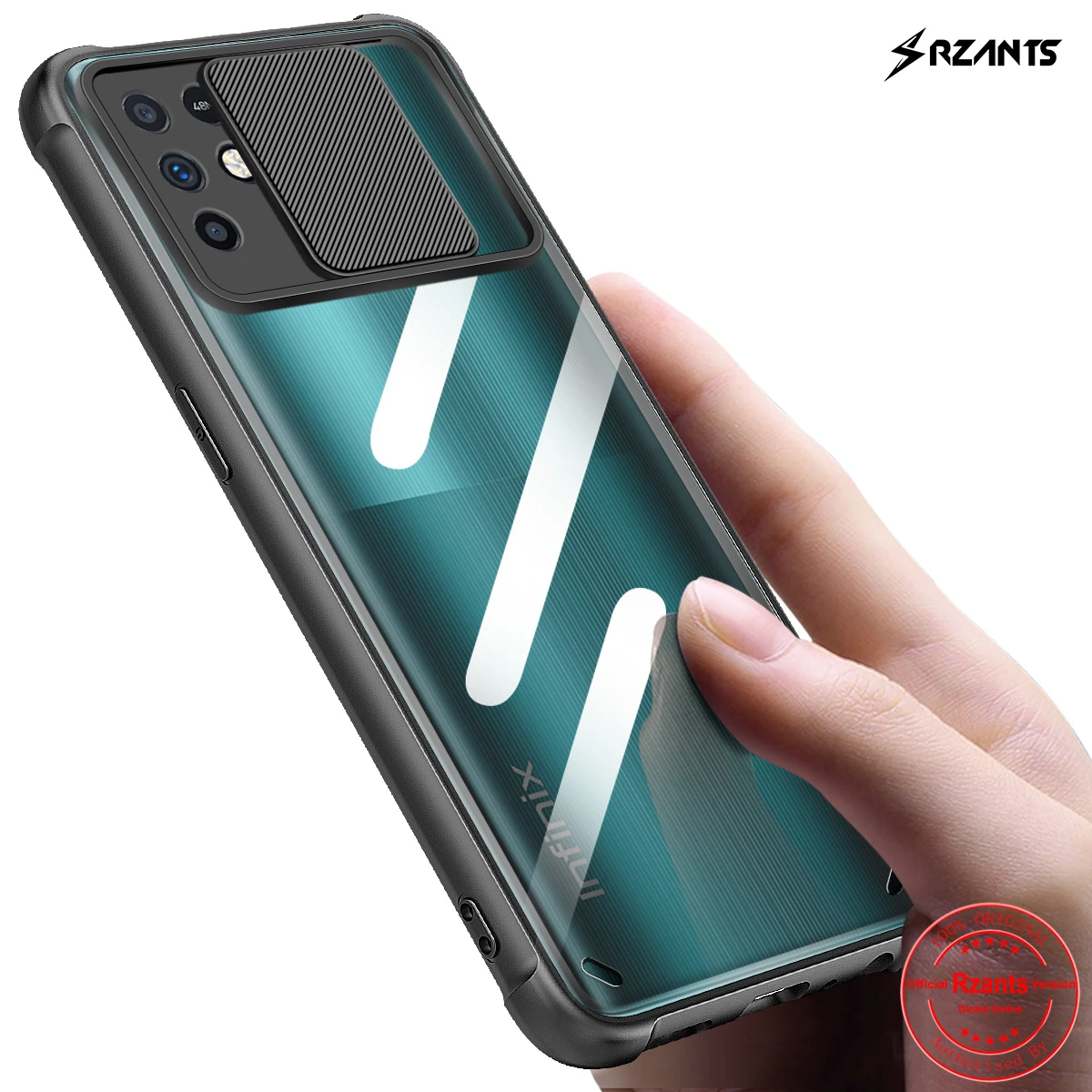 Rzants For Infinix Note 10 Infinix Note 10 Pro Case [Lens Protection] Camera Protect Slim Transparent Cover