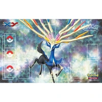 mat ptcg acessories gifts xerneas playmat pokemon crad game mat animal deer pattern mouse pad toys for gamers