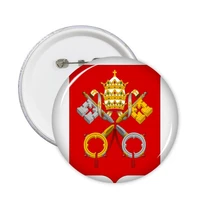 vatican city europe national emblem round pins badge button clothing decoration gift 5pcs
