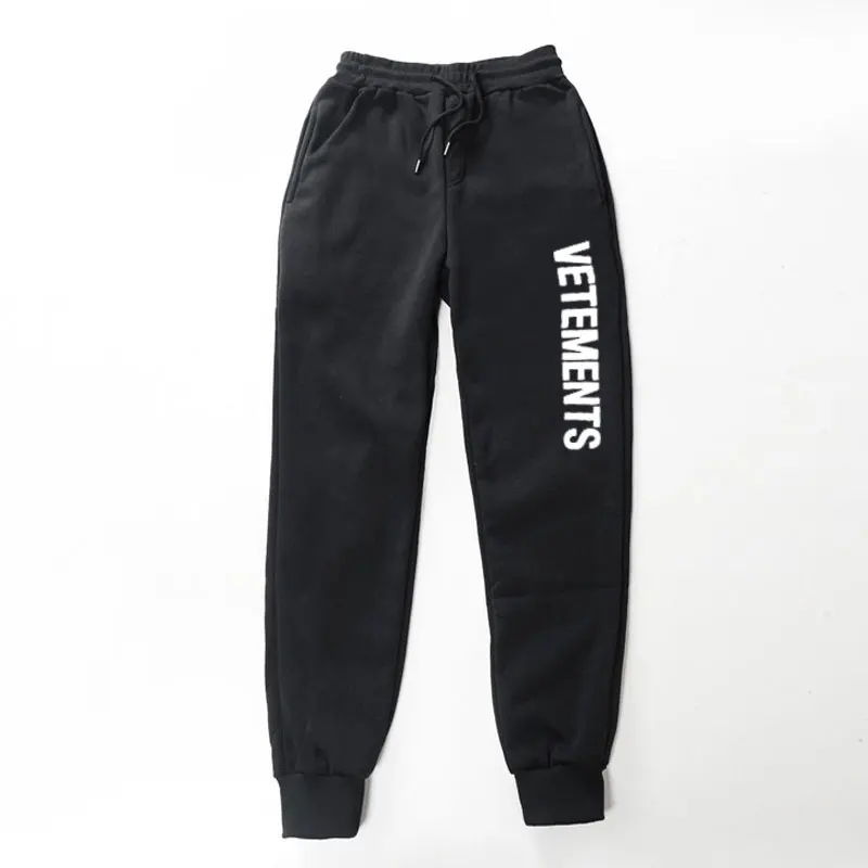 

Men's Sweatpants VETEMENTS print Joggers Lounge Pants Pockets Outdoor Hiking Running Trousers Streetwear SweatpantS