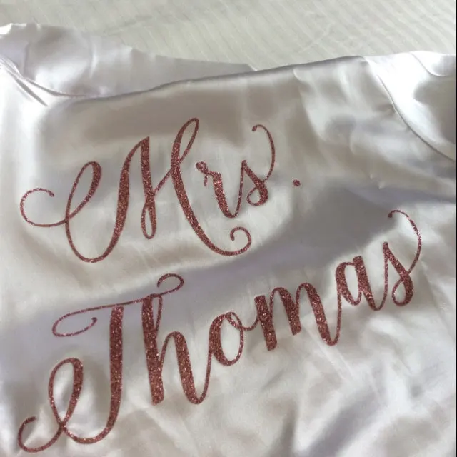 Индивидуальный румяна Свадебный халат подарок подружке невесты индивидуальное