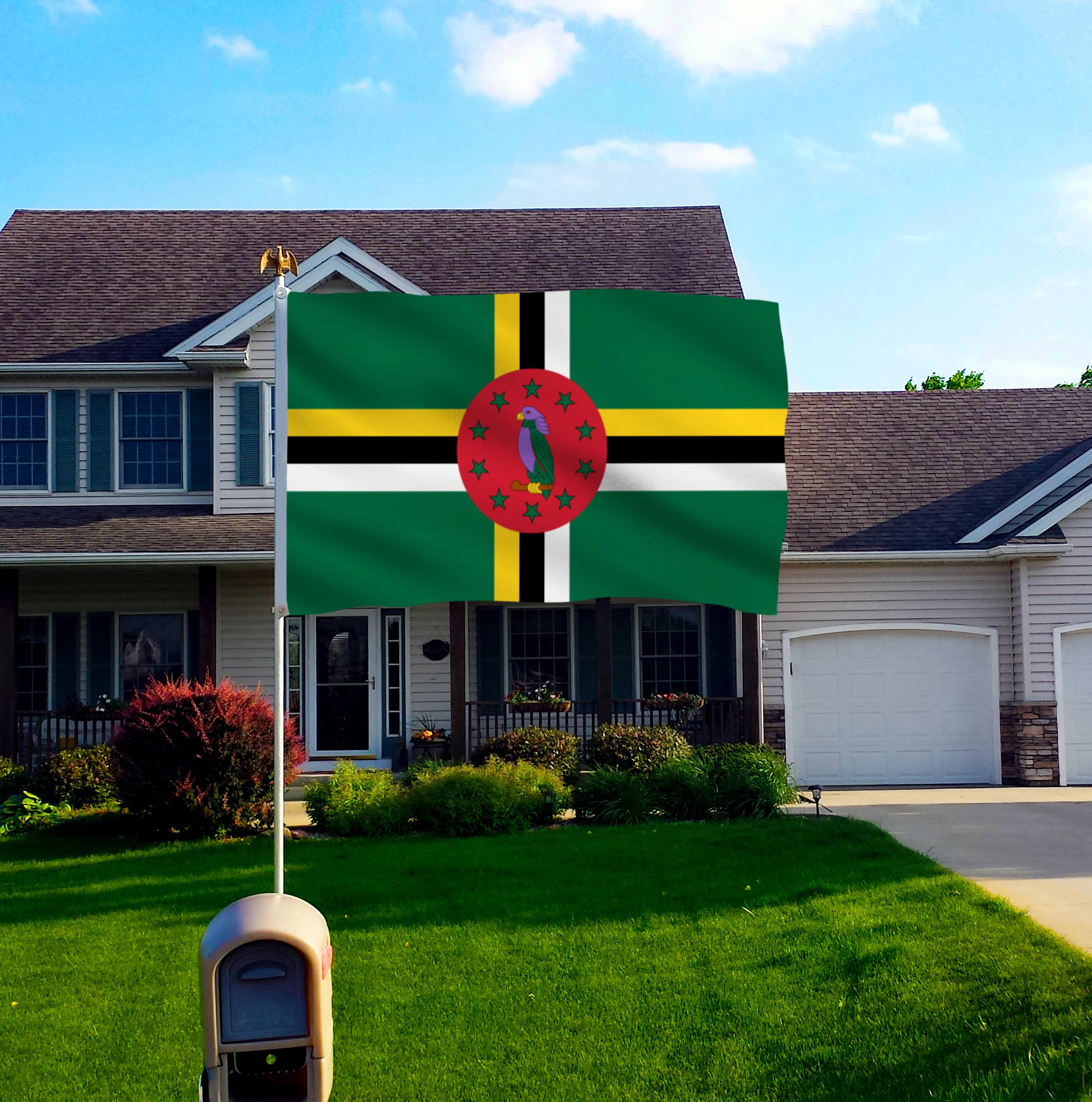 2017 флаг Dominica полиэстер 5*3 фута 150*90 см Высокое качество|polyester flag|flags polyesterflag 150 |