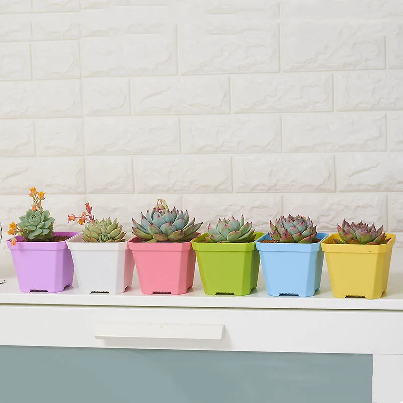 1 шт. пластиковый мини цветочный горшок для дома офиса|Цветочные горшки и кадки| |