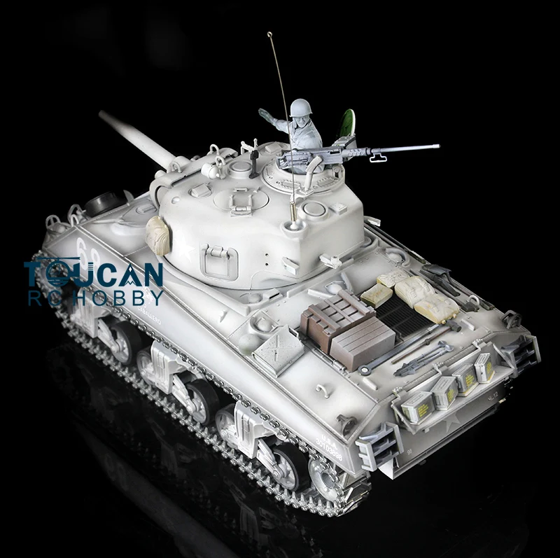 

Heng Long 1/16 Snow 6.0 M4A3 Sherman RC Tank 3898 360 Turret Barrel Recoil TH17073-SMT4