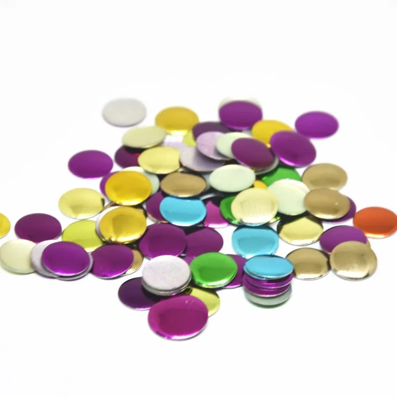 Стразы для горячей фиксации алюминиевые круглые стразы с плоской спинкой