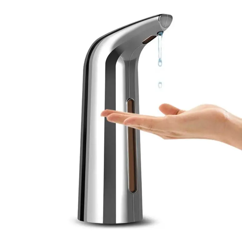 

400ML Automatic Liquid Soap Dispenser Smart IR Sensor Touchless Electroplated Sanitizer Dispensador for Kitchen Bathroom