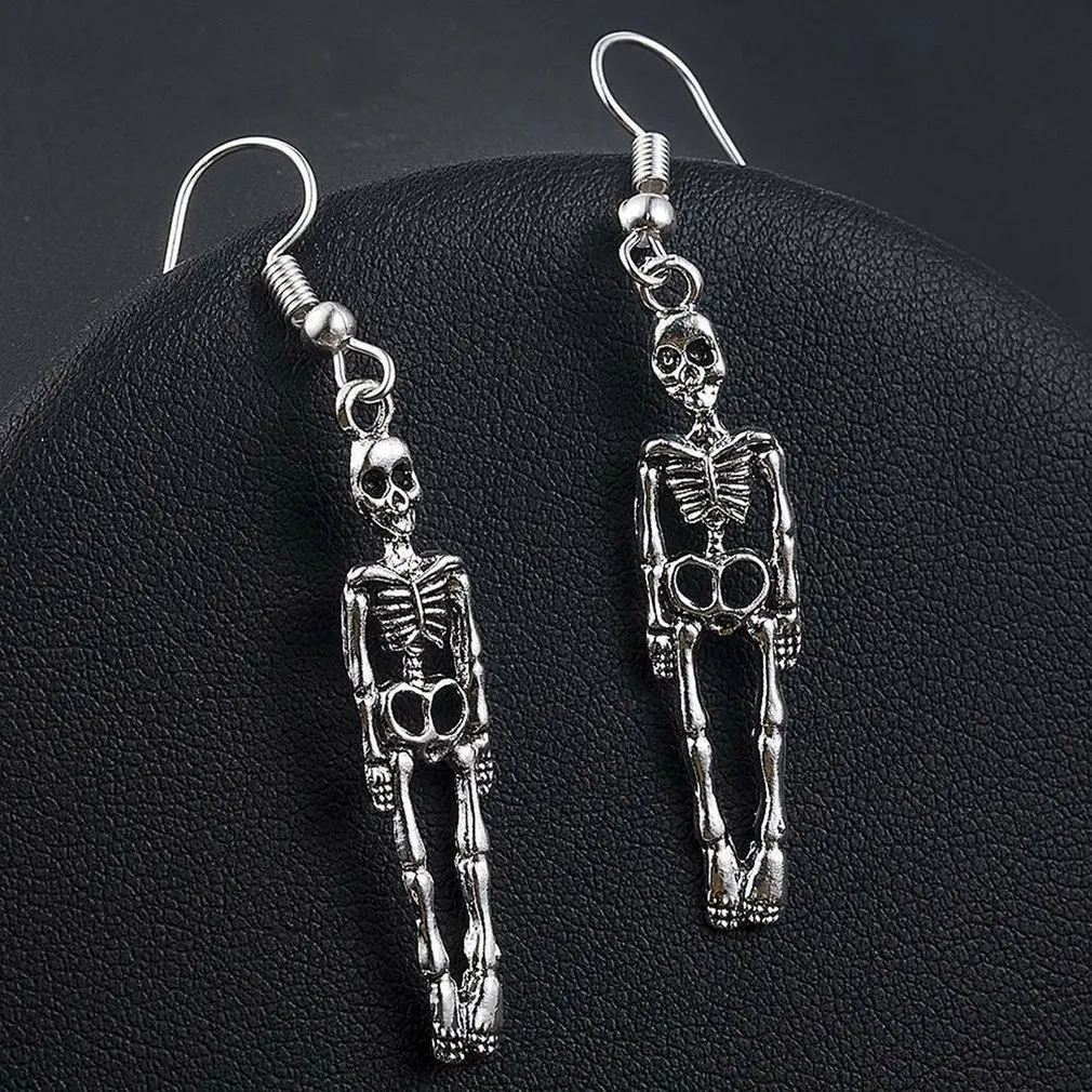 

1 pairFashion Stainless Steel Bone Stud Earrings For Men Skull Head Ear Human Body Novelty Punk Earring Gothic Jewelry Hot Sale