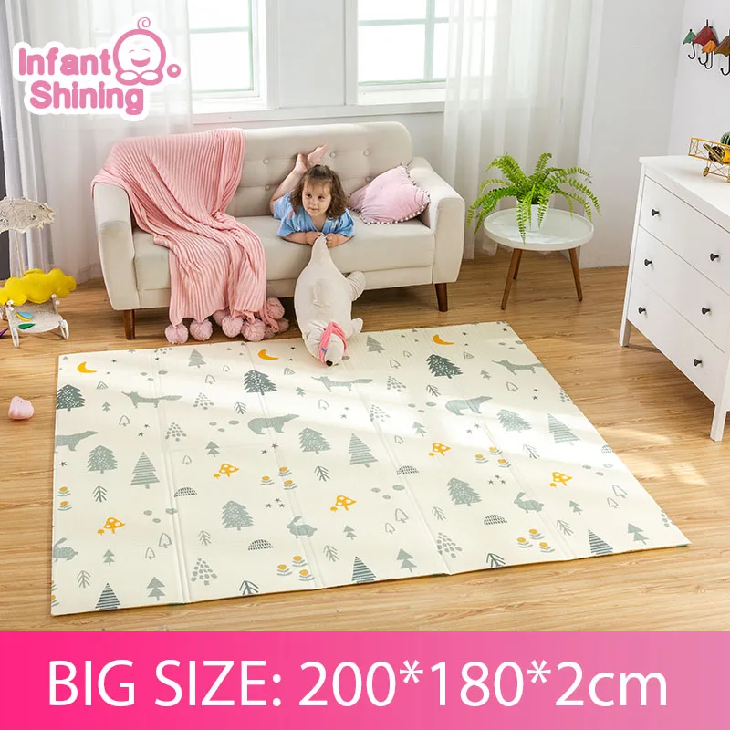 Детский Блестящий коврик для детей 2 см игровой 180*200*2 более толстый ковер мягкие