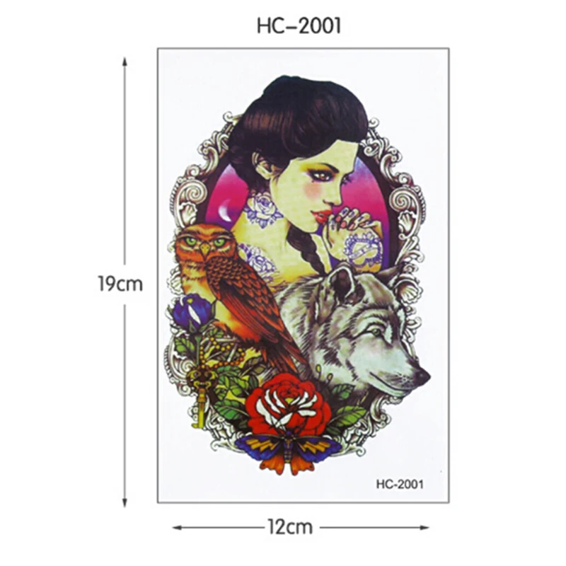 1 шт мужские женские очаровательные ботильоны с принтом волка временная