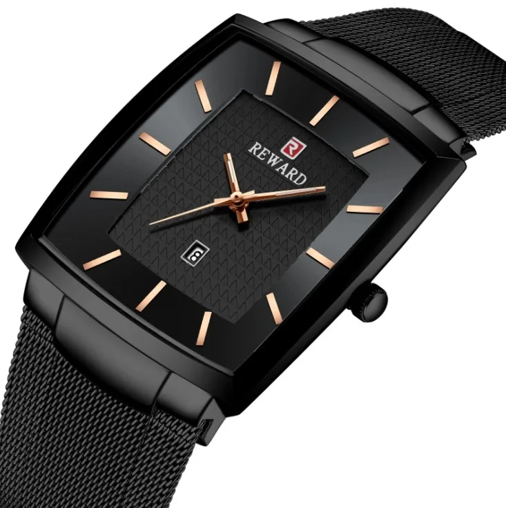 

REWARD Genuine Casual Men's Watch Waterproof Steel Mesh Strap Watch Casual Fashion Men's Chronograph