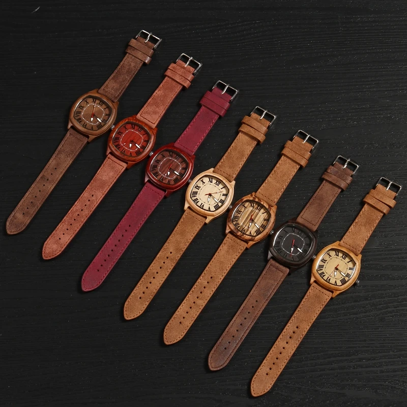 Мужские наручные часы неправильной формы креативные деревянные для женщин и