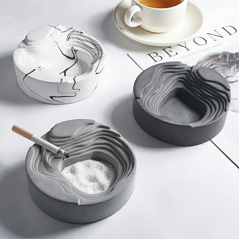 

Creative Terraced Cement Ashtray Simple Nordic Industrial Gifts