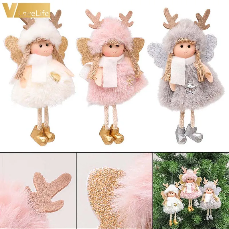 Christmas Doll Pendant Hanging Angel Cute Xmas Tree Decor Merry Decorations for Home Gifts For Kids | Дом и сад
