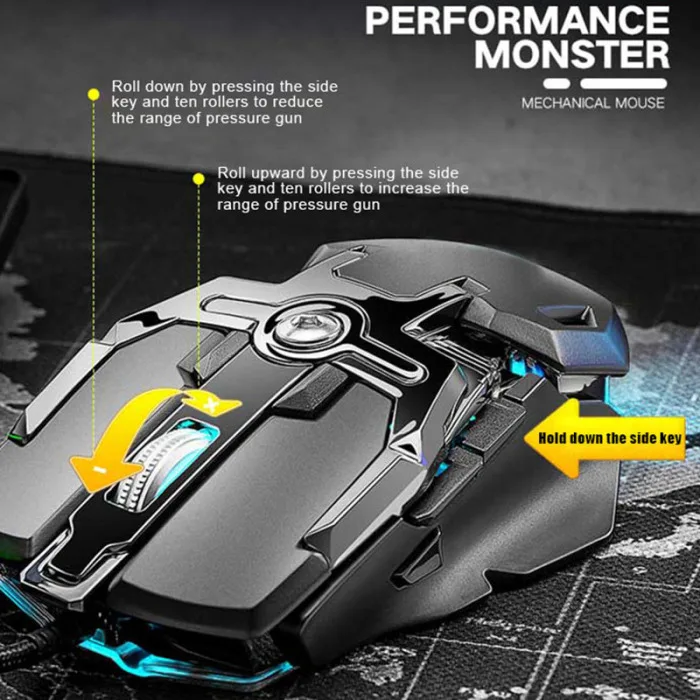 6400 dpi профессиональная компьютерная игровая мышь dpi Регулируемая Rgb подсветка 8 кнопок Проводная Механическая компьютерная электронная Спортивная мышь для ноутбука