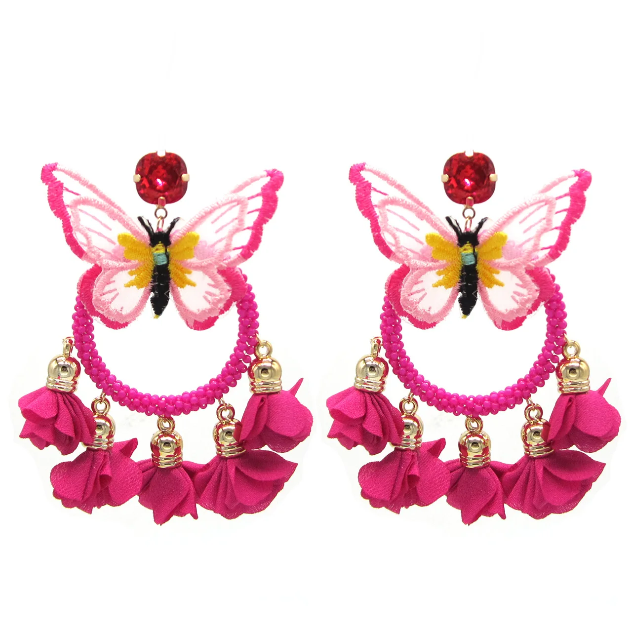 

Aretes 2021 New Design Boho Jewelry Small Butterfly Drop Earring for Woman Tassel Earrings Wedding Dress Accessories Oorbellen