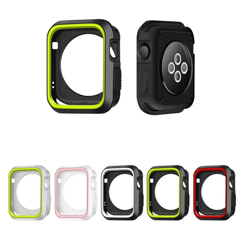 Силиконовый чехол для apple watch band series 6 5 42 38 40 мм 44 полноразмерный резиновый