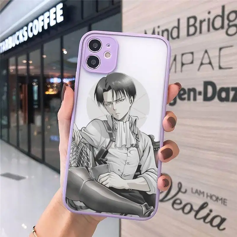 

attack on titan Phone Cases matte transparent For iphone 7 8 11 12 plus mini x xs xr pro max cover