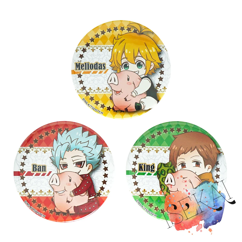 Семь смертных грехов значок аниме Meliodas Ban King Nanatsu no Taizai милый металлический брошь