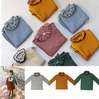 autumn new baby girl knit sweater solid color baby long sleeve sweater for girl princess knitted tops cotton baby clothing 0 24m