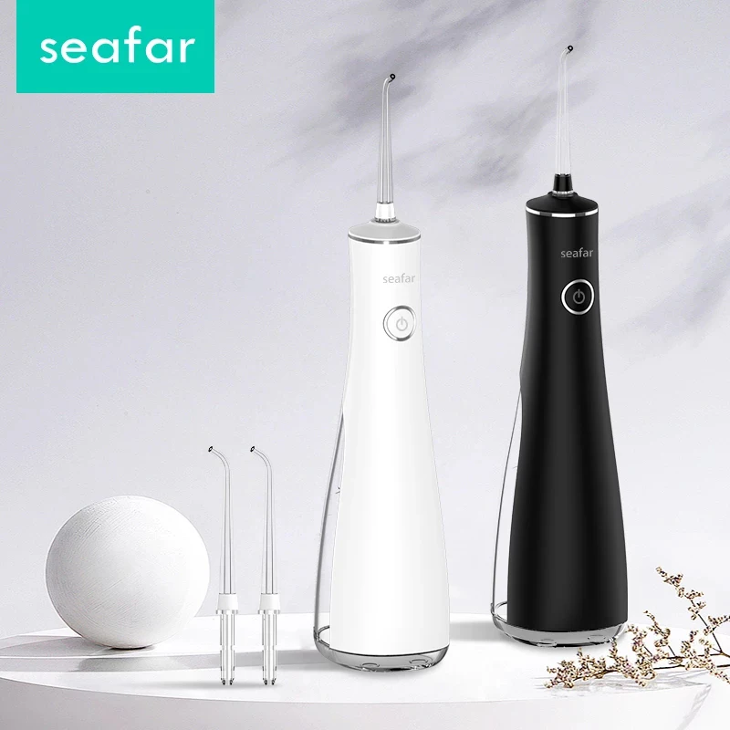 

Seafar Electric USB Rechargeable Water Flosser Dental 3 Modes 200ML Tank Water Jet Waterproof Cleaning Teeth