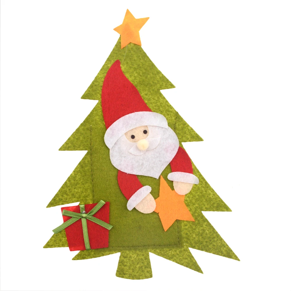 1 шт. Санта шляпа олень Рождество Новый Год карман вилка нож держатель для