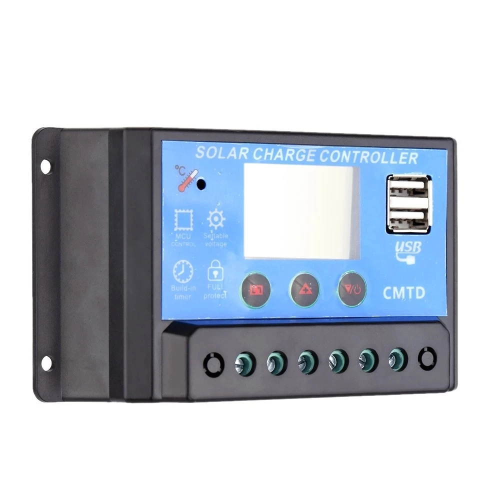 24V 12V 10A/20A Авто Панели солнечные Батарея Контроллер заряда PWM ЖК-дисплей Дисплей