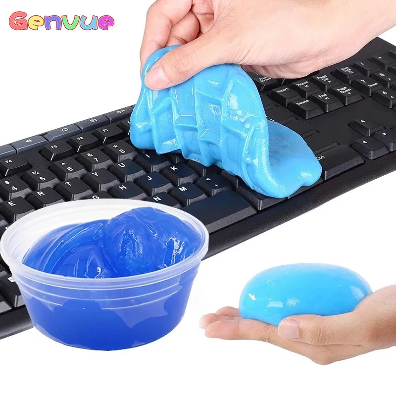 

60ML Clear Slime Supplies Cleaner Gel for Keyboard Car Dust Cleaning Gel Mud Putty Kit USB Keyboard Laptop Cleanser Glue Toys