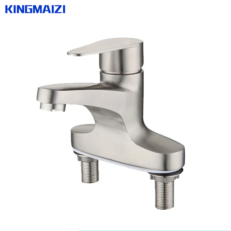 

Bathroom Basin Faucet Chrome Single Handle Kitchen Tap Faucet Mixer Hot and Cold Water Hose Chrome Bathroom Accessory
