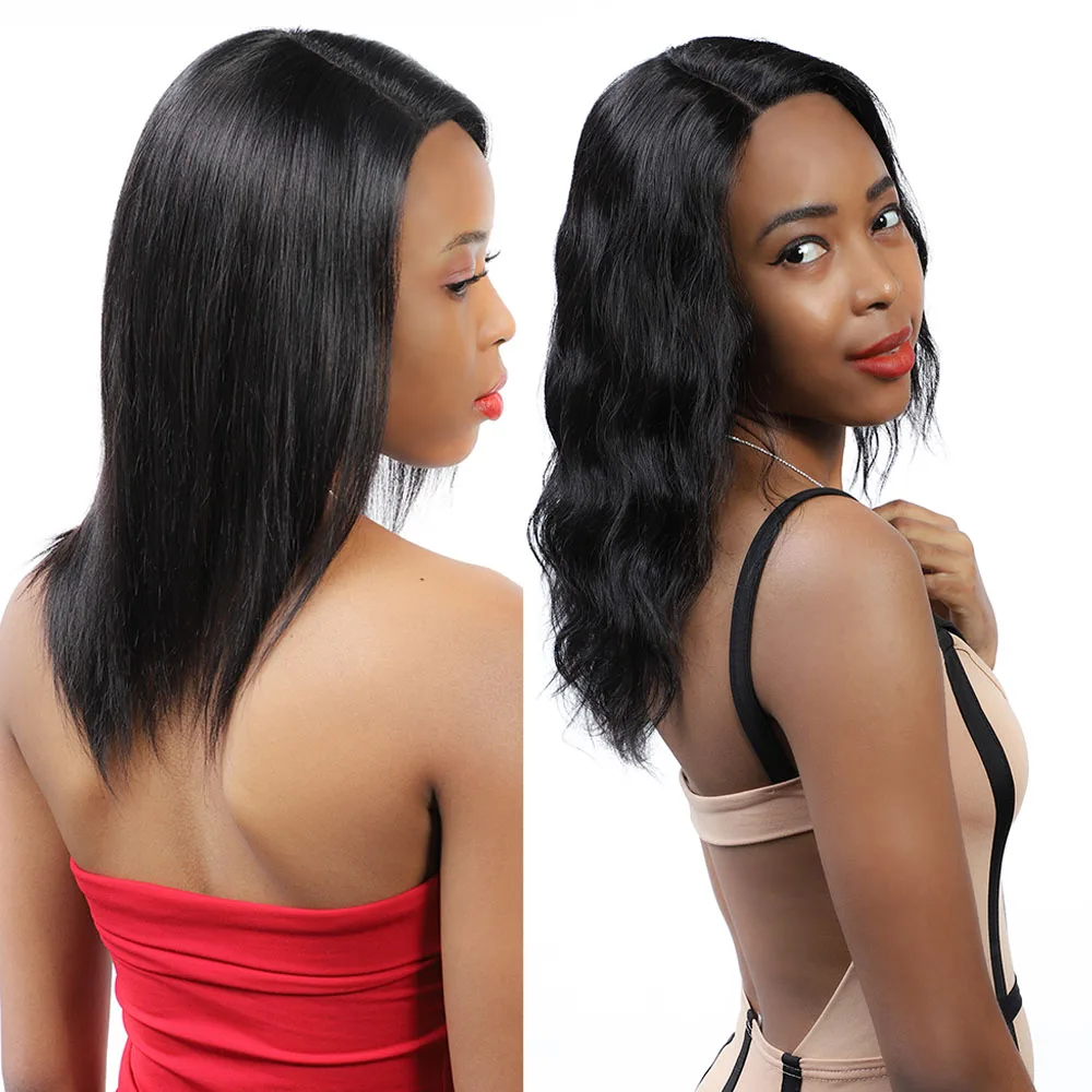 Wet and Wavy Human Hair Wigs Straight Remy Brazilian Lace Front Human Hair Wigs with Natural Hairline 13*2 Become Wave after Wet